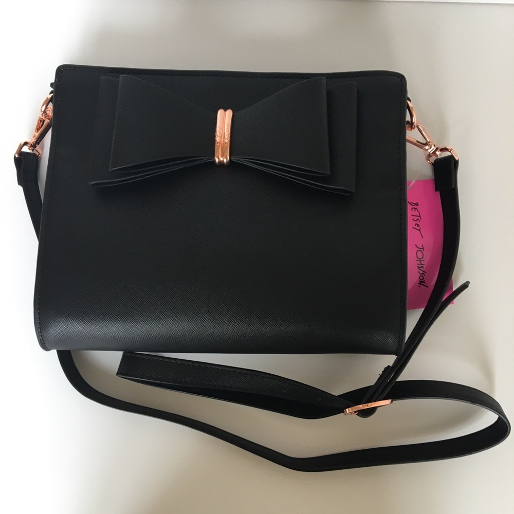 NWT Betsey Johnson Crossbody with RoseGold Accents
